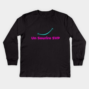 Un sourire svp Kids Long Sleeve T-Shirt